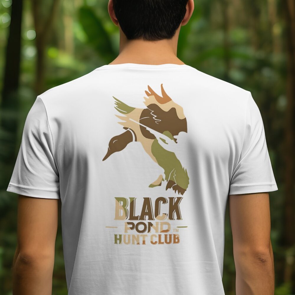 Black Pond Duck Hunt Club T-shirt White Unisex